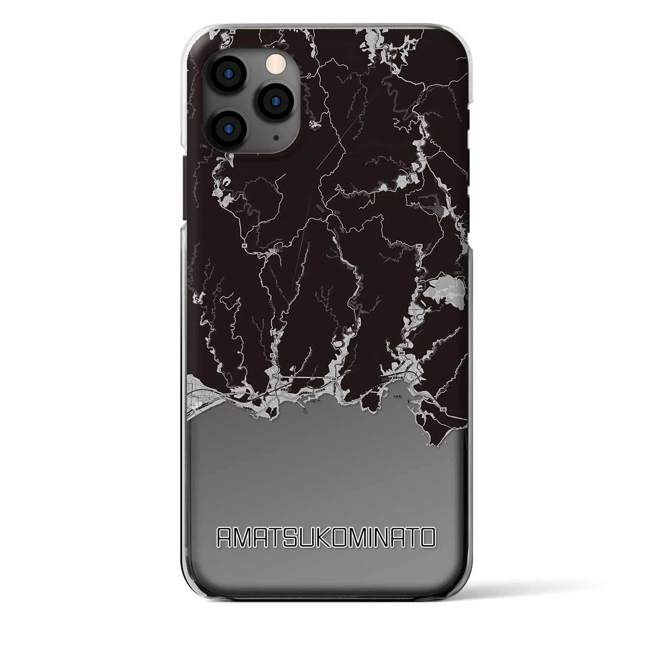 【天津小湊（千葉県）】地図柄iPhoneケース（クリアタイプ）