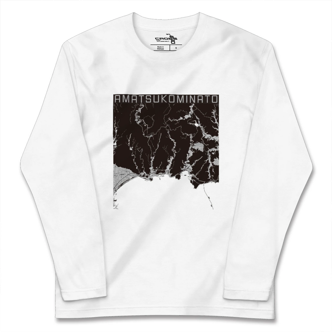 【天津小湊(千葉県)】地図柄ロングスリーブTシャツ