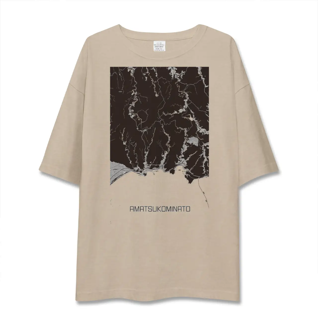 【天津小湊（千葉県）】地図柄ビッグシルエットTシャツ
