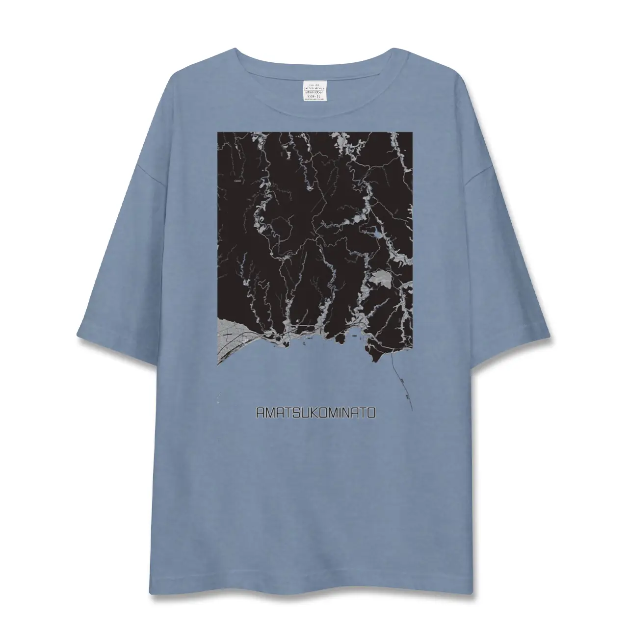 【天津小湊（千葉県）】地図柄ビッグシルエットTシャツ
