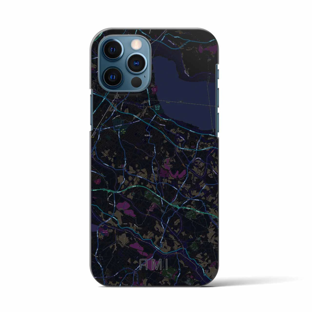 【阿見（茨城県）】地図柄iPhoneケース（バックカバータイプ）