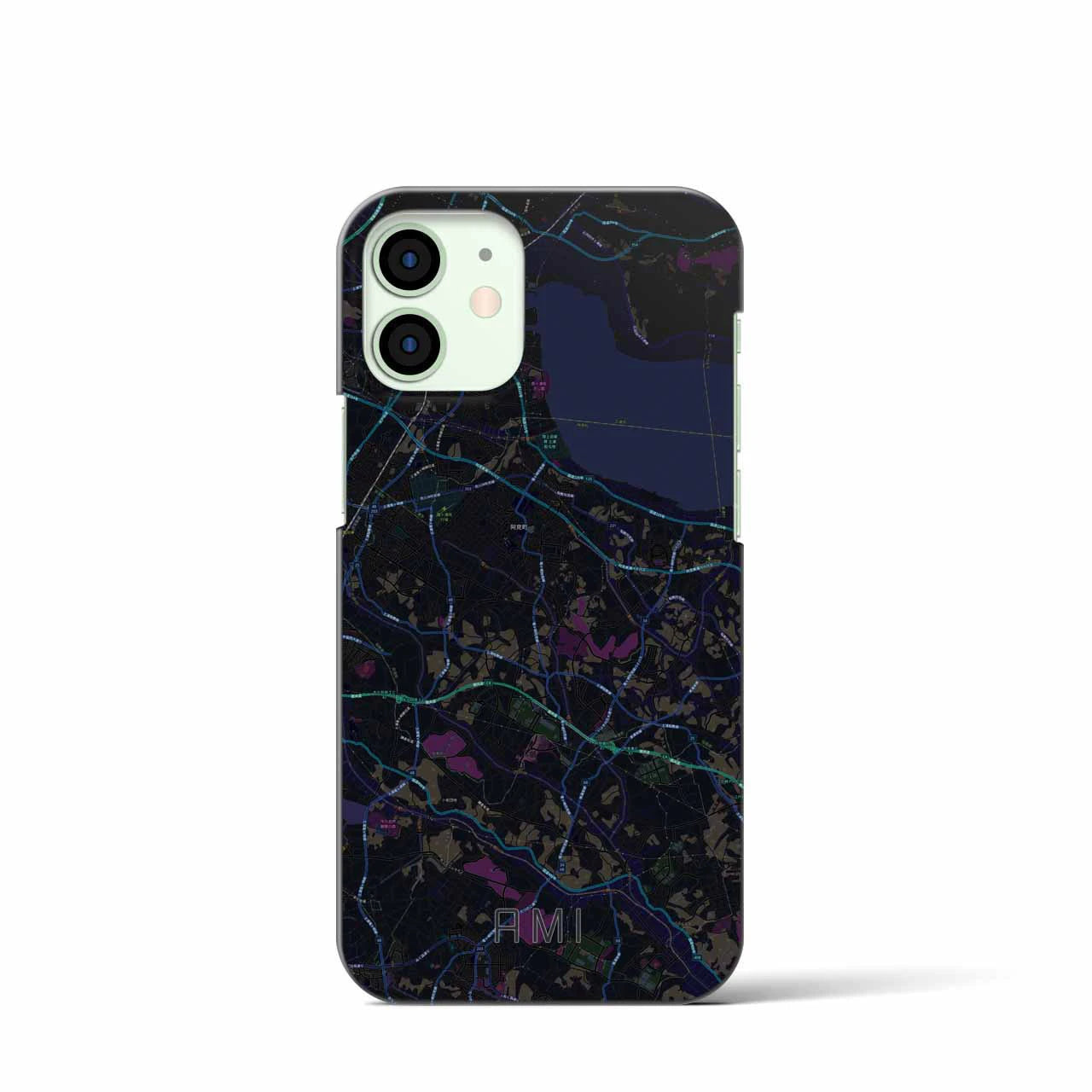【阿見（茨城県）】地図柄iPhoneケース（バックカバータイプ）