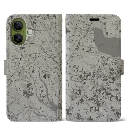 【阿見（茨城県）】地図柄iPhoneケース（手帳タイプ）