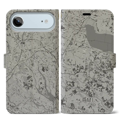 【阿見（茨城県）】地図柄iPhoneケース（手帳タイプ）