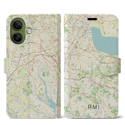 【阿見（茨城県）】地図柄iPhoneケース（手帳タイプ）