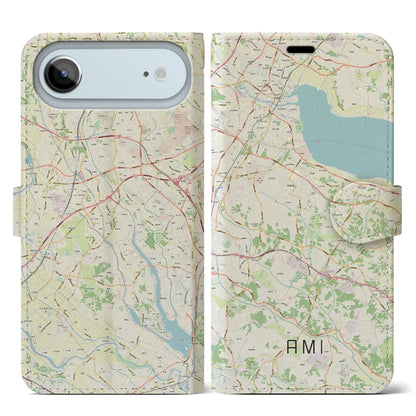 【阿見（茨城県）】地図柄iPhoneケース（手帳タイプ）