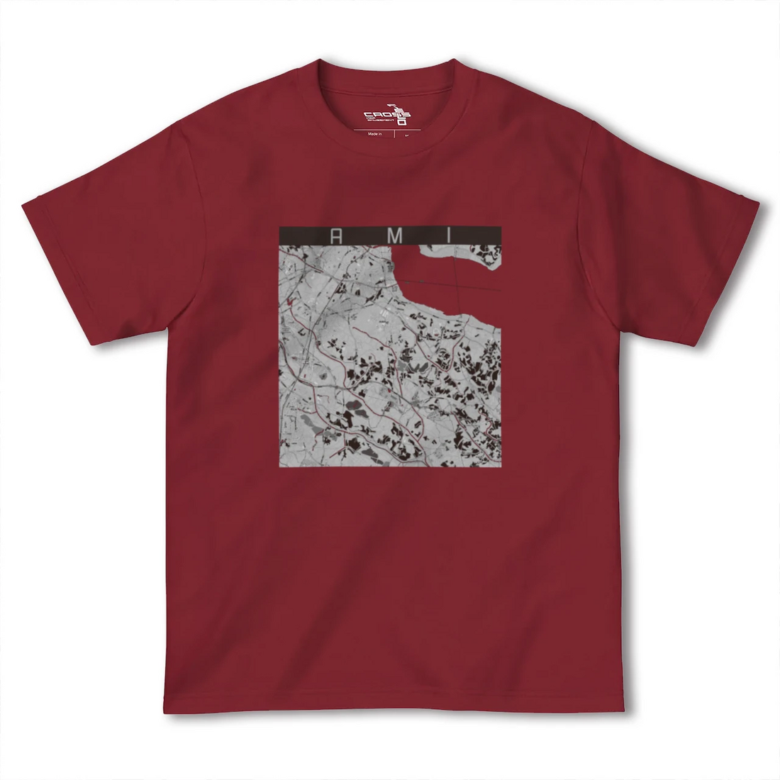 【阿見(茨城県)】地図柄ヘビーウェイトTシャツ