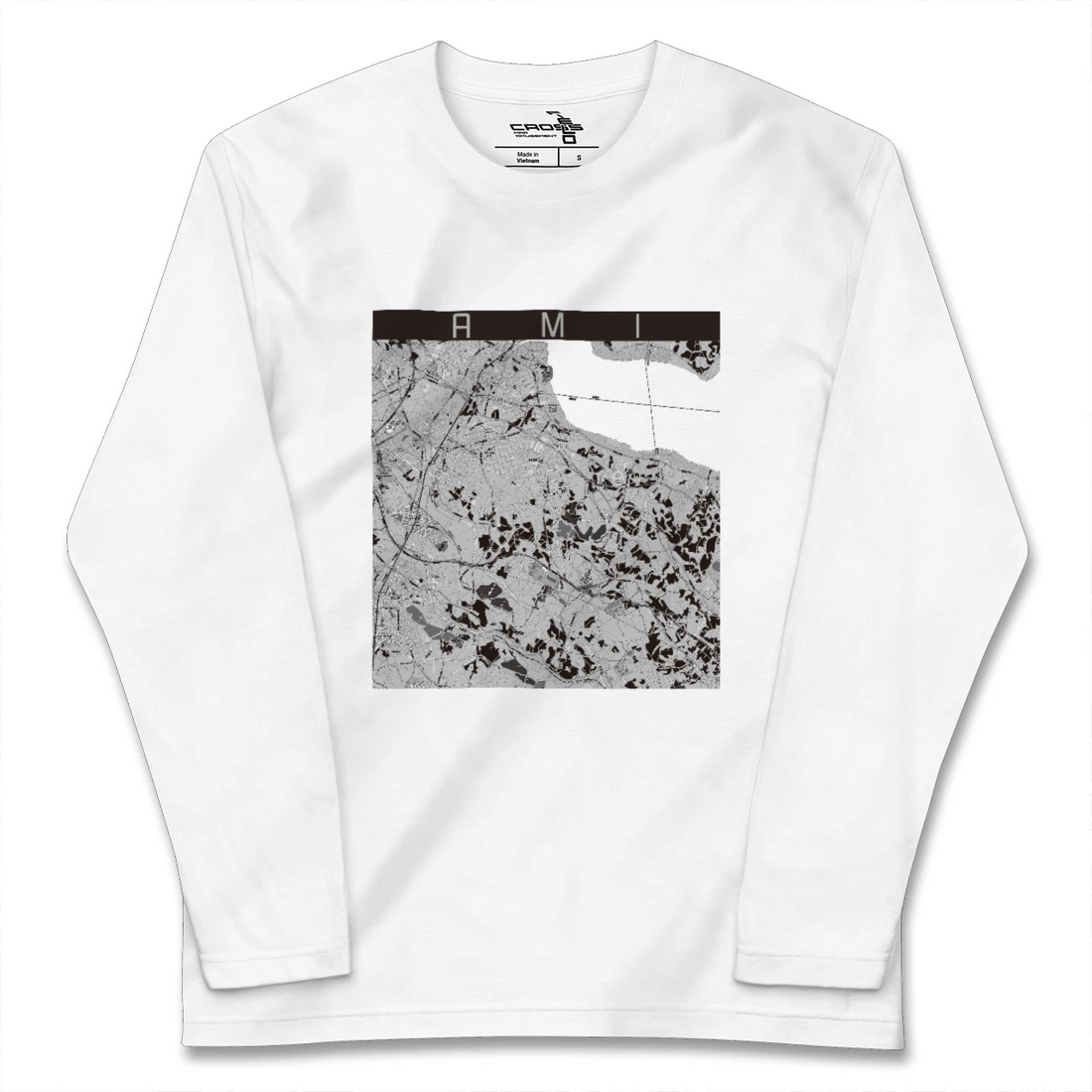 【阿見(茨城県)】地図柄ロングスリーブTシャツ