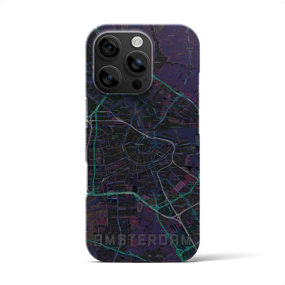 【アムステルダム（オランダ）】地図柄iPhoneケース（バックカバータイプ）