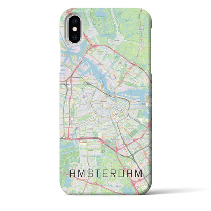 【アムステルダム（オランダ）】地図柄iPhoneケース（バックカバータイプ）
