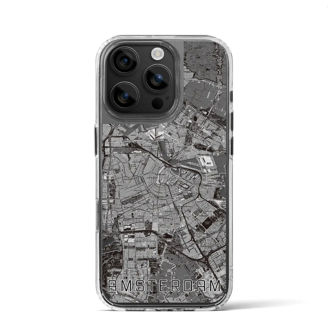 【アムステルダム（オランダ）】地図柄iPhoneケース（MagSafeタイプ）