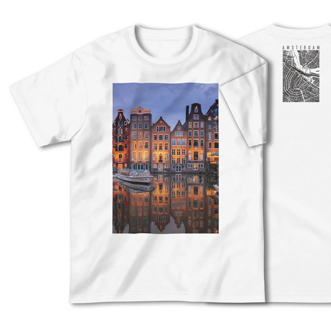 【アムステルダム（オランダ）】Map World ハイクオリティTシャツ