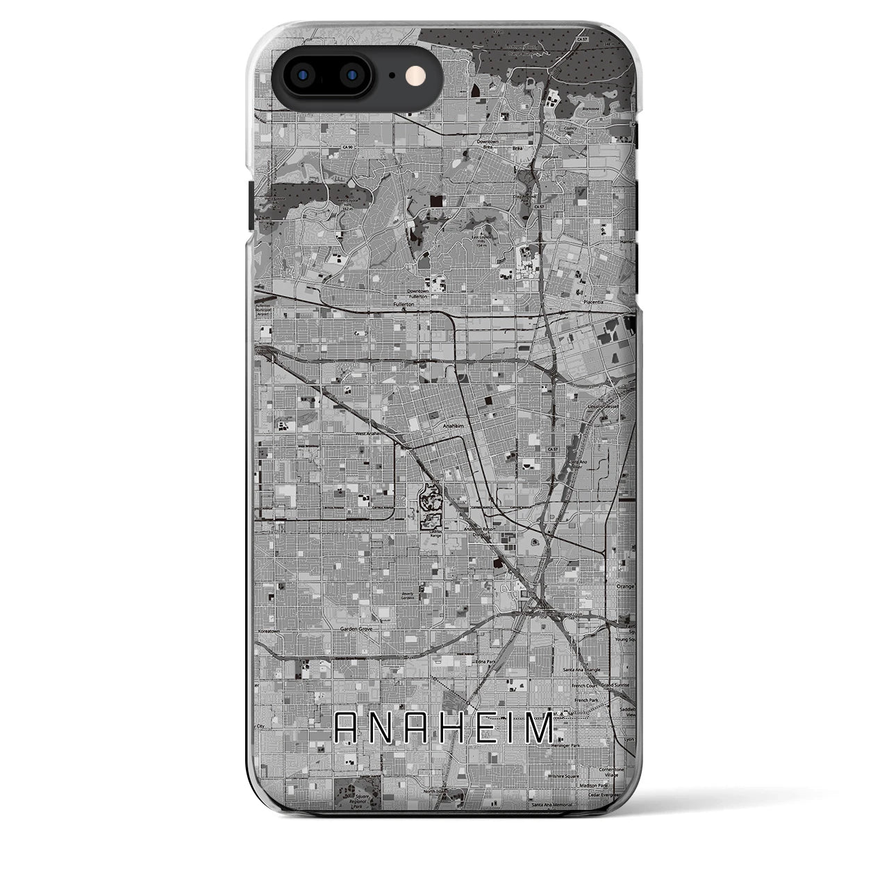 【アナハイム（アメリカ）】地図柄iPhoneケース（クリアタイプ）