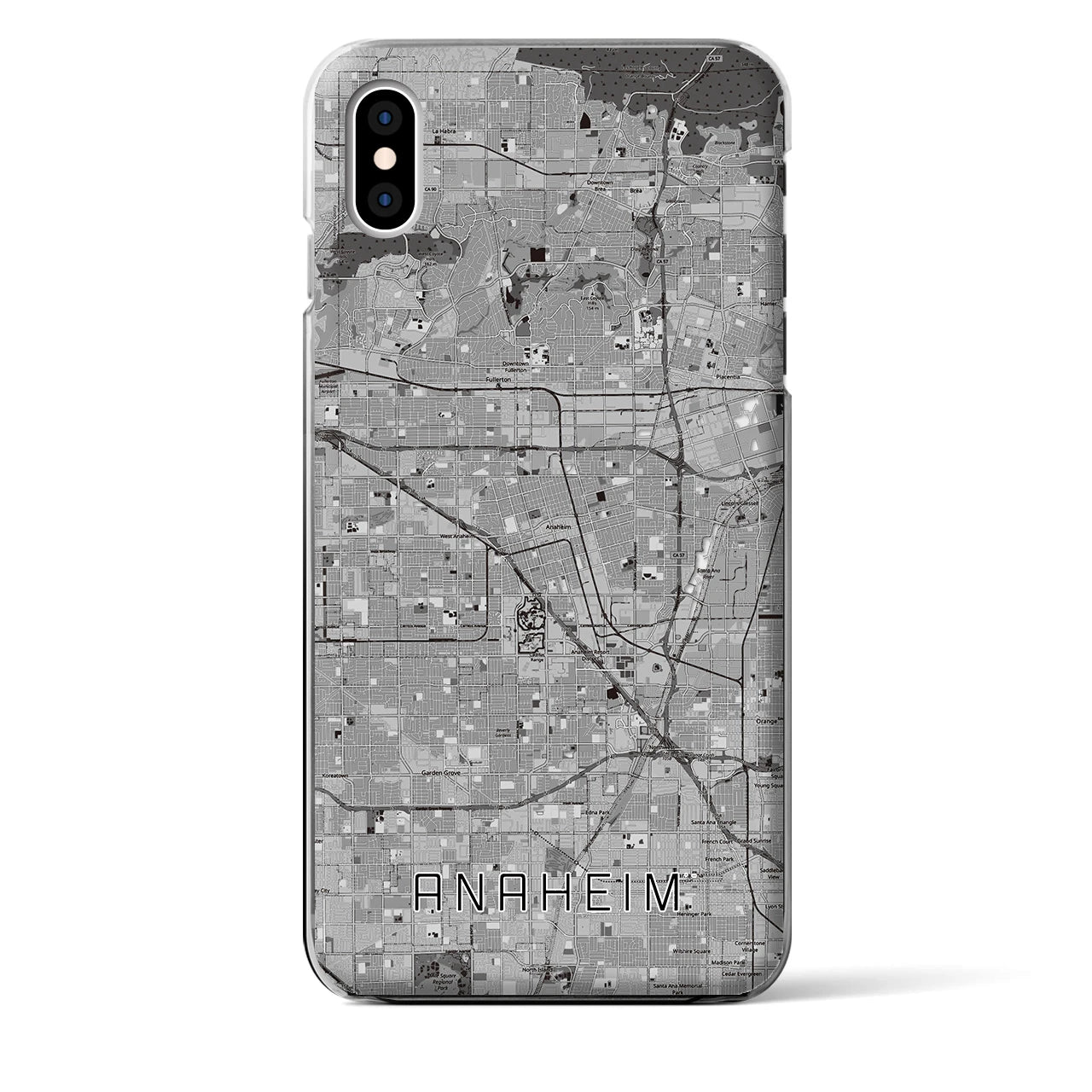 【アナハイム（アメリカ）】地図柄iPhoneケース（クリアタイプ）