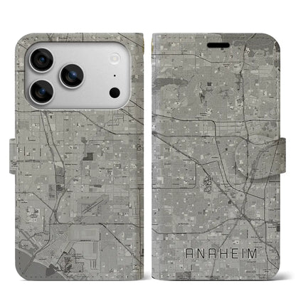 【アナハイム（アメリカ）】地図柄iPhoneケース（手帳タイプ）