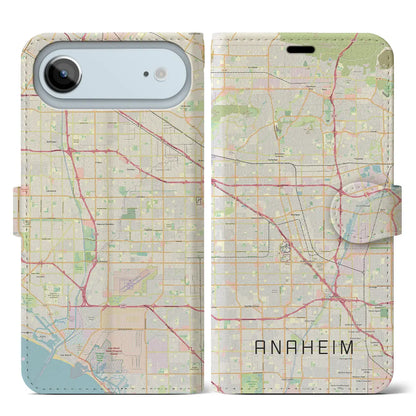 【アナハイム（アメリカ）】地図柄iPhoneケース（手帳タイプ）