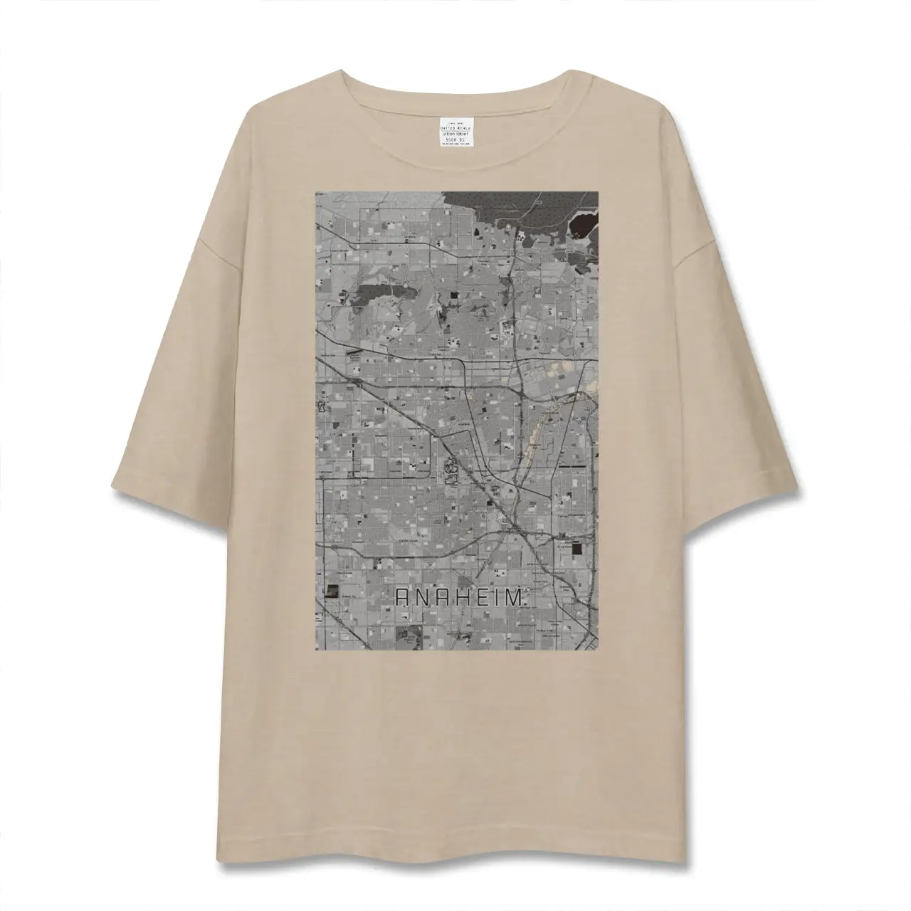 【アナハイム（アメリカ）】地図柄ビッグシルエットTシャツ