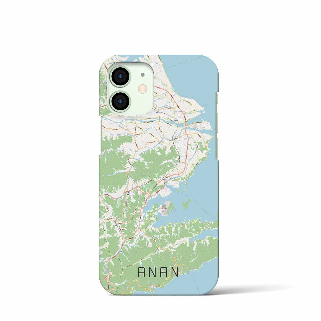 【阿南（徳島県）】地図柄iPhoneケース（バックカバータイプ）