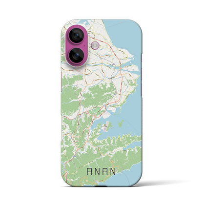 【阿南（徳島県）】地図柄iPhoneケース（バックカバータイプ）