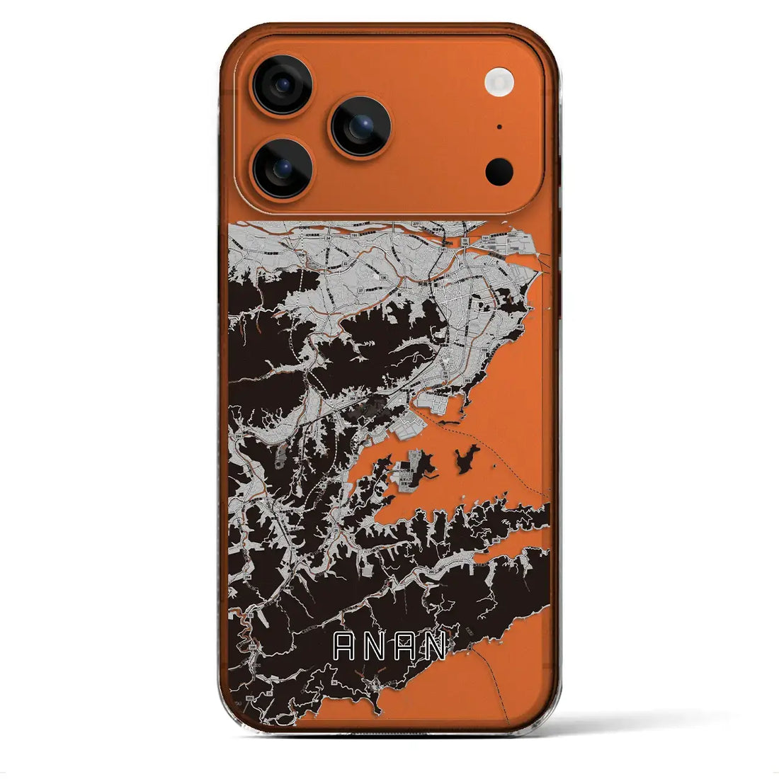 【阿南（徳島県）】地図柄iPhoneケース（クリアタイプ）
