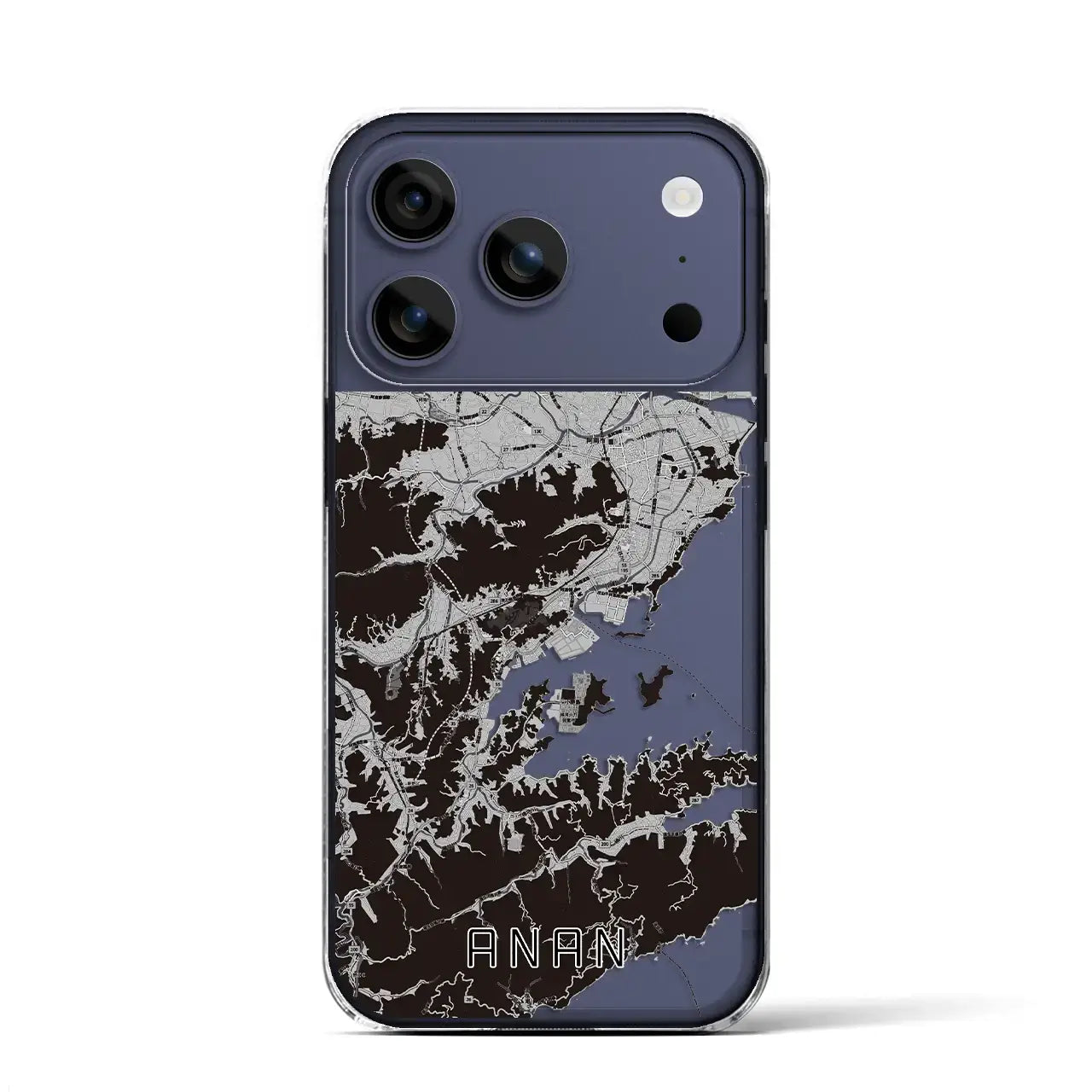 【阿南（徳島県）】地図柄iPhoneケース（クリアタイプ）