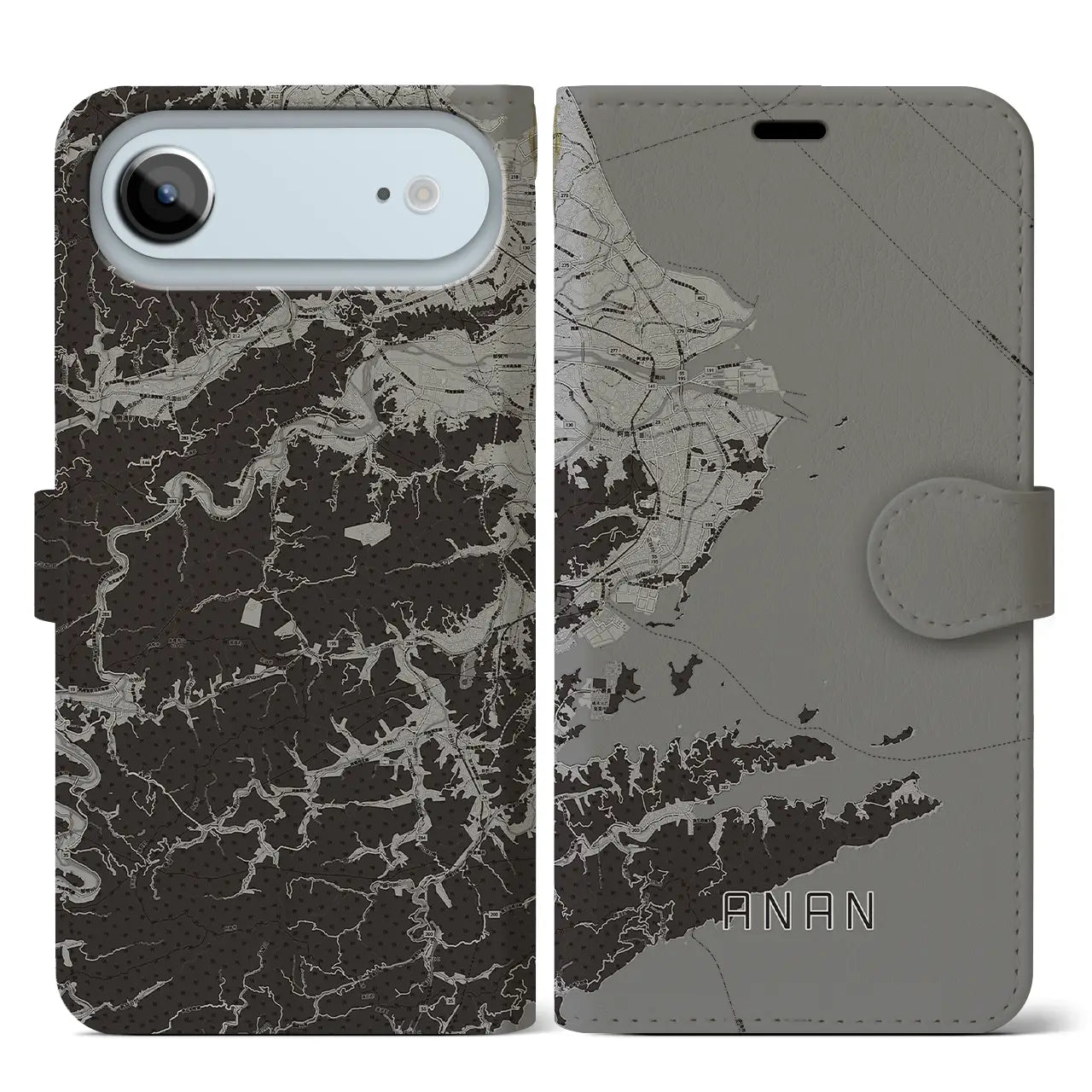 【阿南（徳島県）】地図柄iPhoneケース（手帳タイプ）