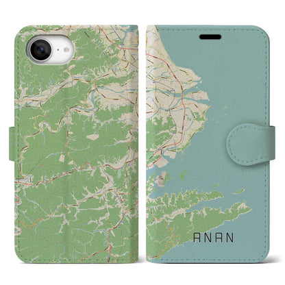 【阿南（徳島県）】地図柄iPhoneケース（手帳タイプ）