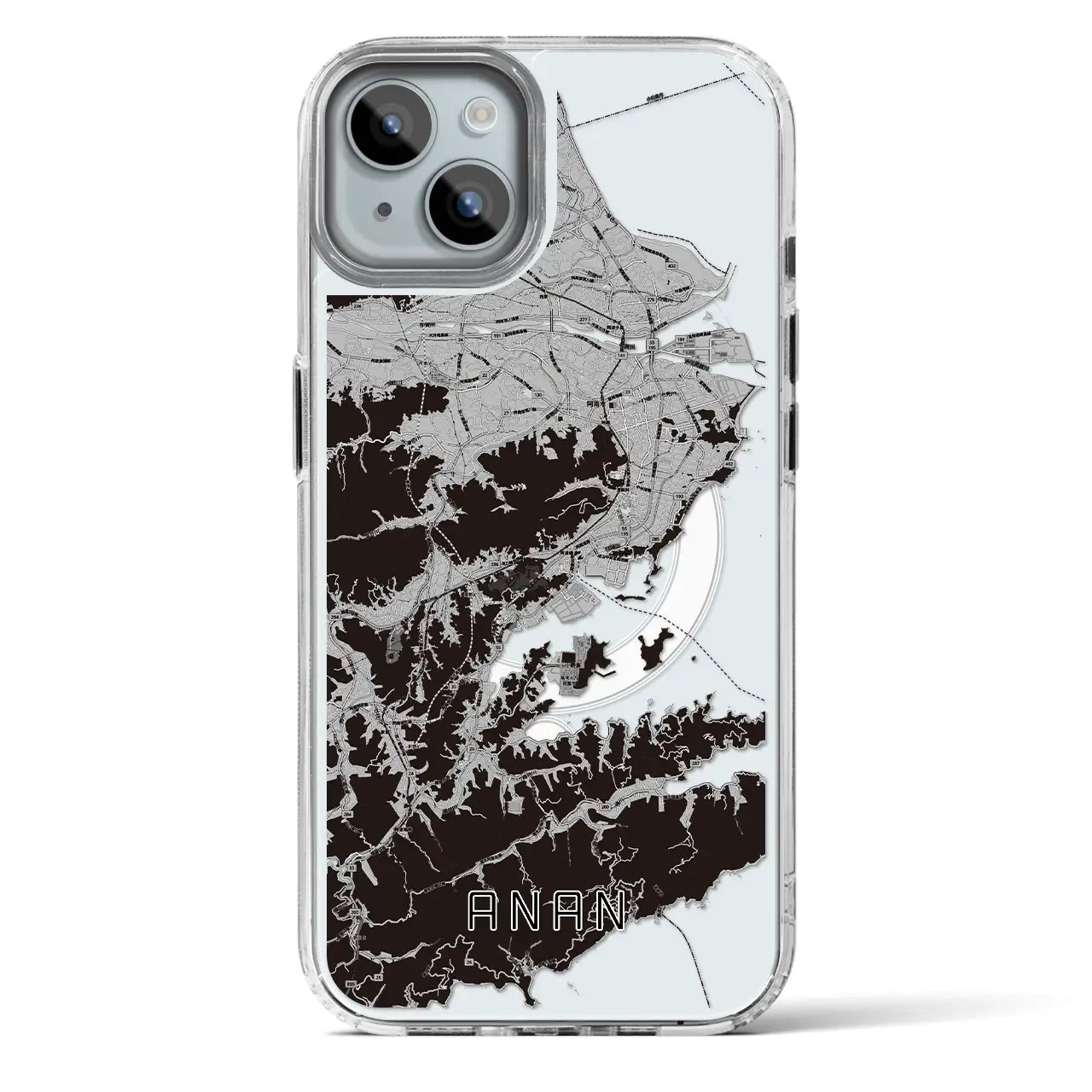 【阿南（徳島県）】地図柄iPhoneケース（MagSafeタイプ）