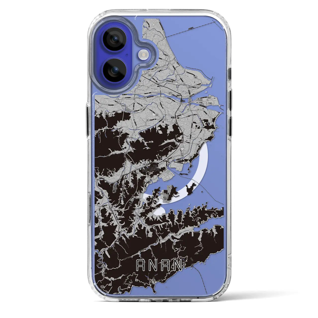 【阿南（徳島県）】地図柄iPhoneケース（MagSafeタイプ）