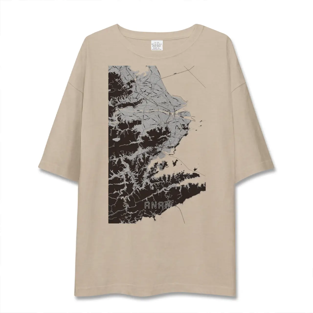 【阿南（徳島県）】地図柄ビッグシルエットTシャツ