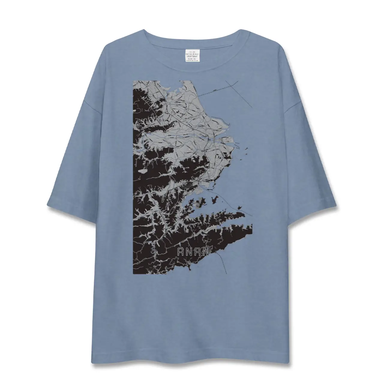 【阿南（徳島県）】地図柄ビッグシルエットTシャツ