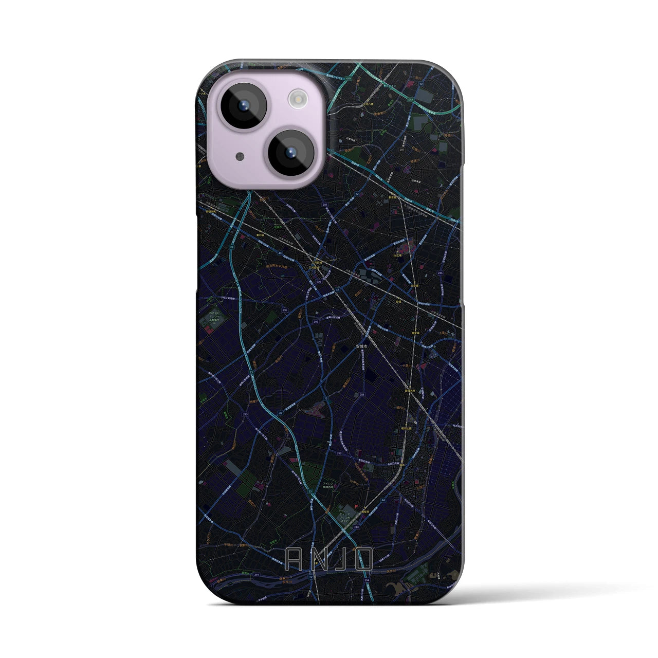 【安城（愛知県）】地図柄iPhoneケース（バックカバータイプ）