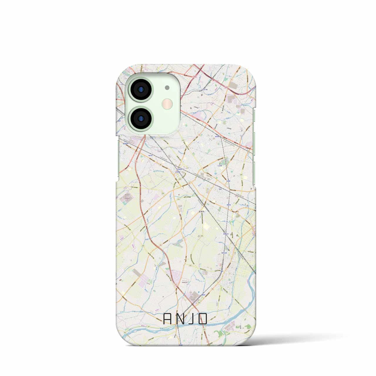 【安城（愛知県）】地図柄iPhoneケース（バックカバータイプ）