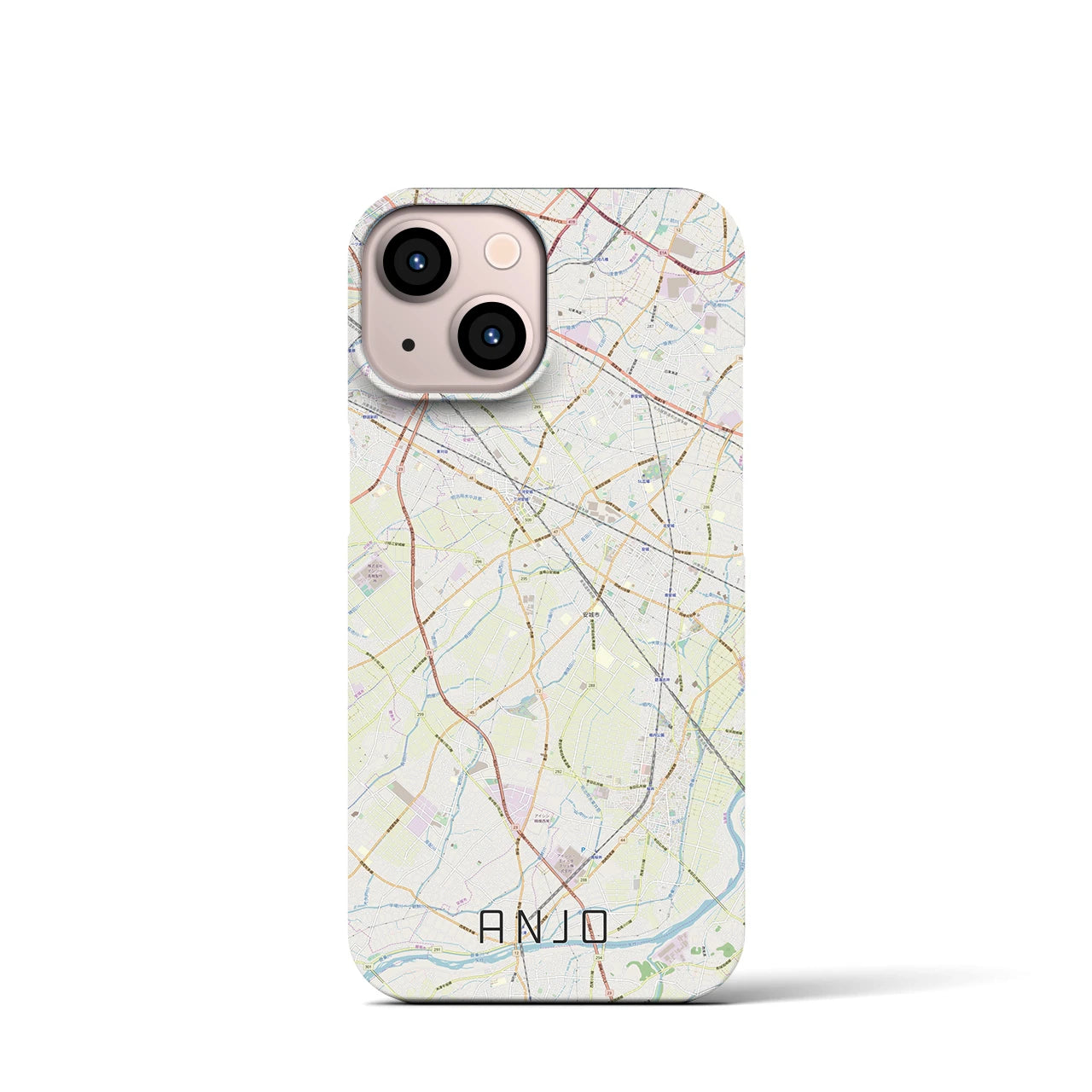 【安城（愛知県）】地図柄iPhoneケース（バックカバータイプ）