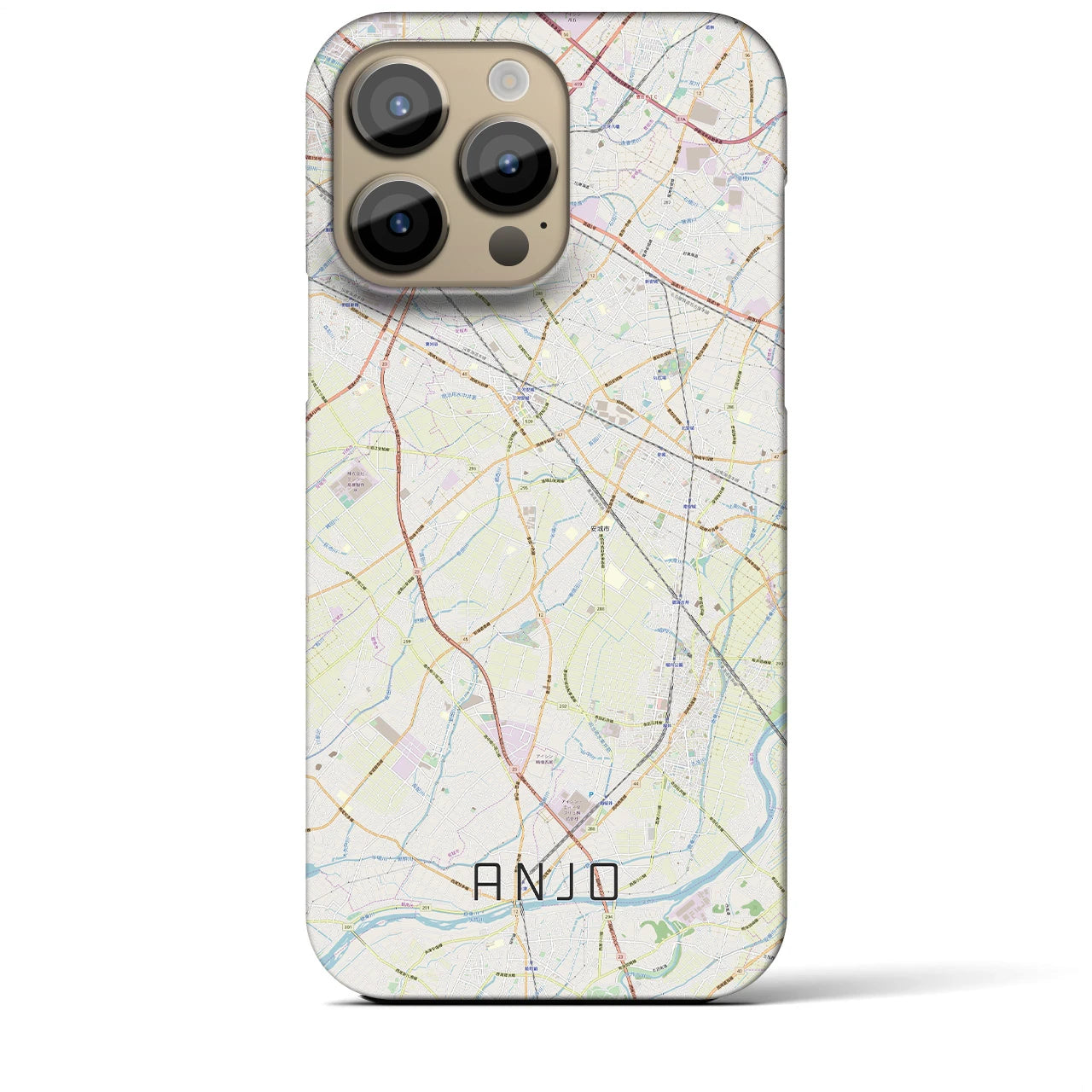 【安城（愛知県）】地図柄iPhoneケース（バックカバータイプ）