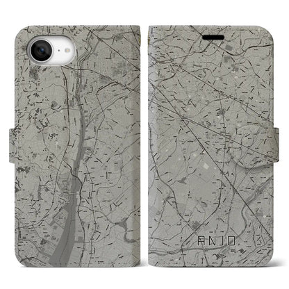 【安城（愛知県）】地図柄iPhoneケース（手帳タイプ）