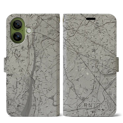 【安城（愛知県）】地図柄iPhoneケース（手帳タイプ）