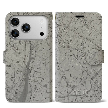 【安城（愛知県）】地図柄iPhoneケース（手帳タイプ）