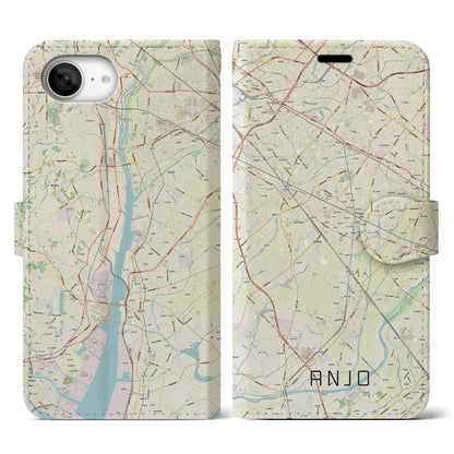 【安城（愛知県）】地図柄iPhoneケース（手帳タイプ）