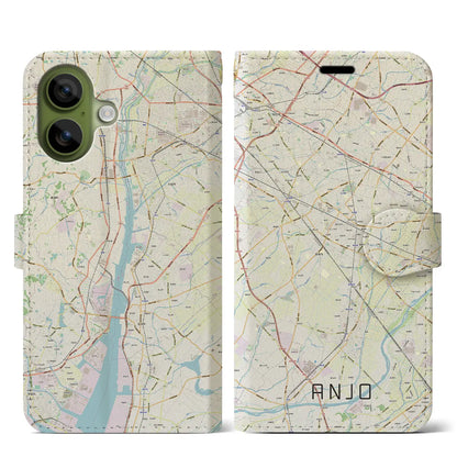 【安城（愛知県）】地図柄iPhoneケース（手帳タイプ）