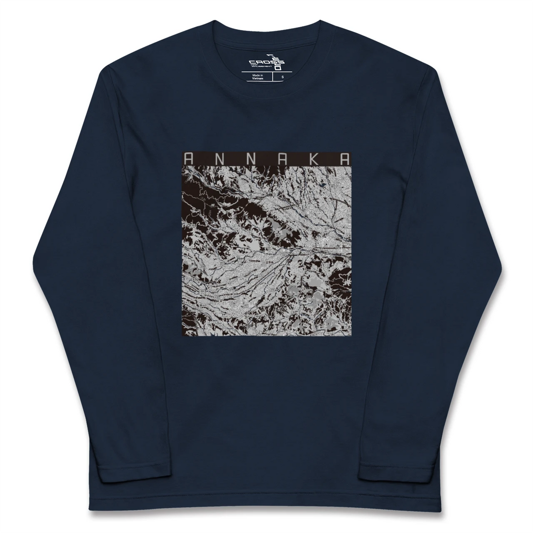 【安中(群馬県)】地図柄ロングスリーブTシャツ