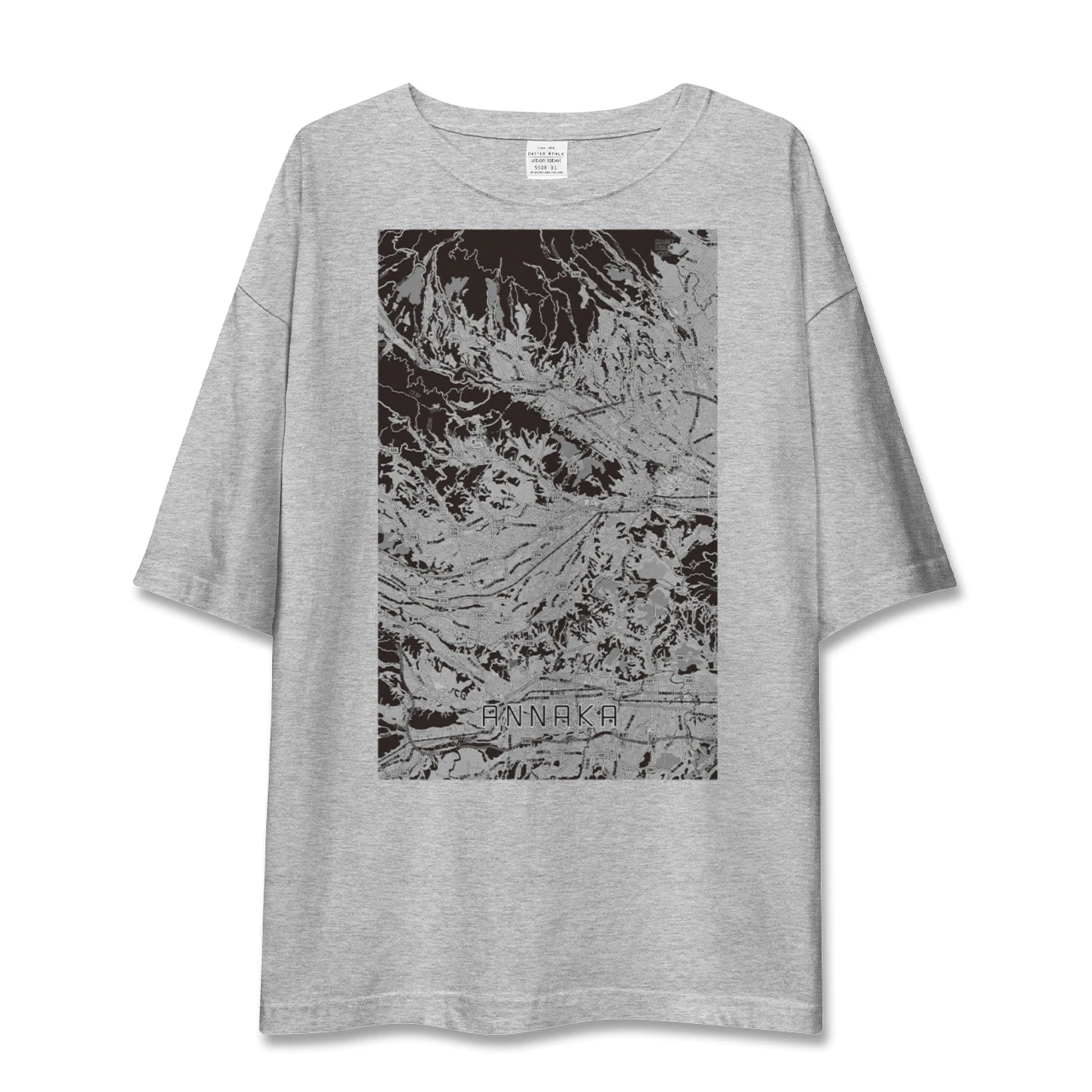 【安中（群馬県）】地図柄ビッグシルエットTシャツ