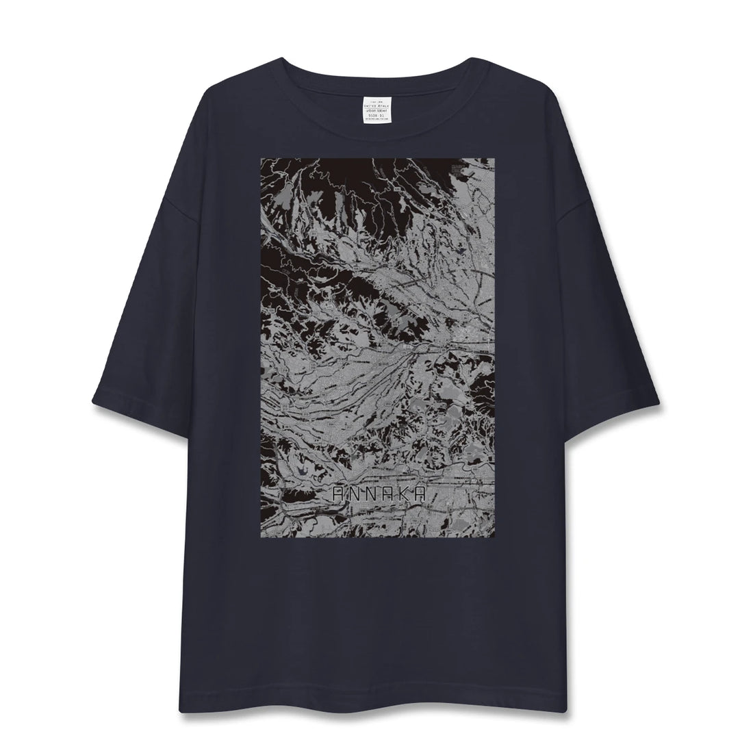 【安中(群馬県)】地図柄ビッグシルエットTシャツ