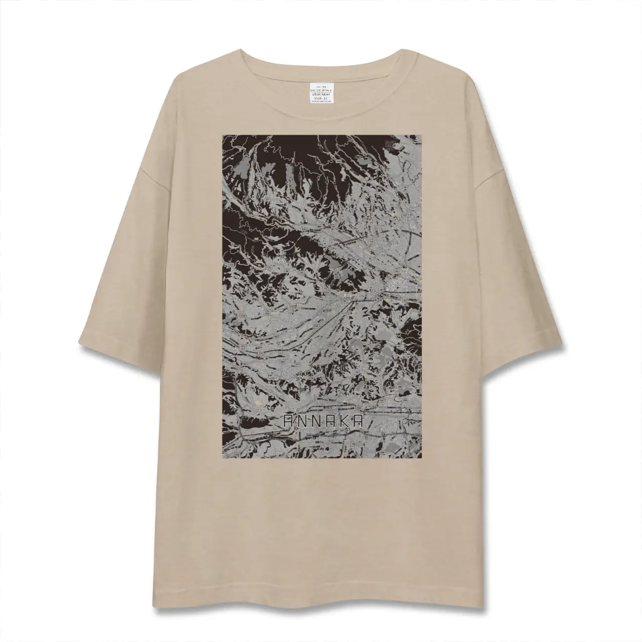 【安中（群馬県）】地図柄ビッグシルエットTシャツ