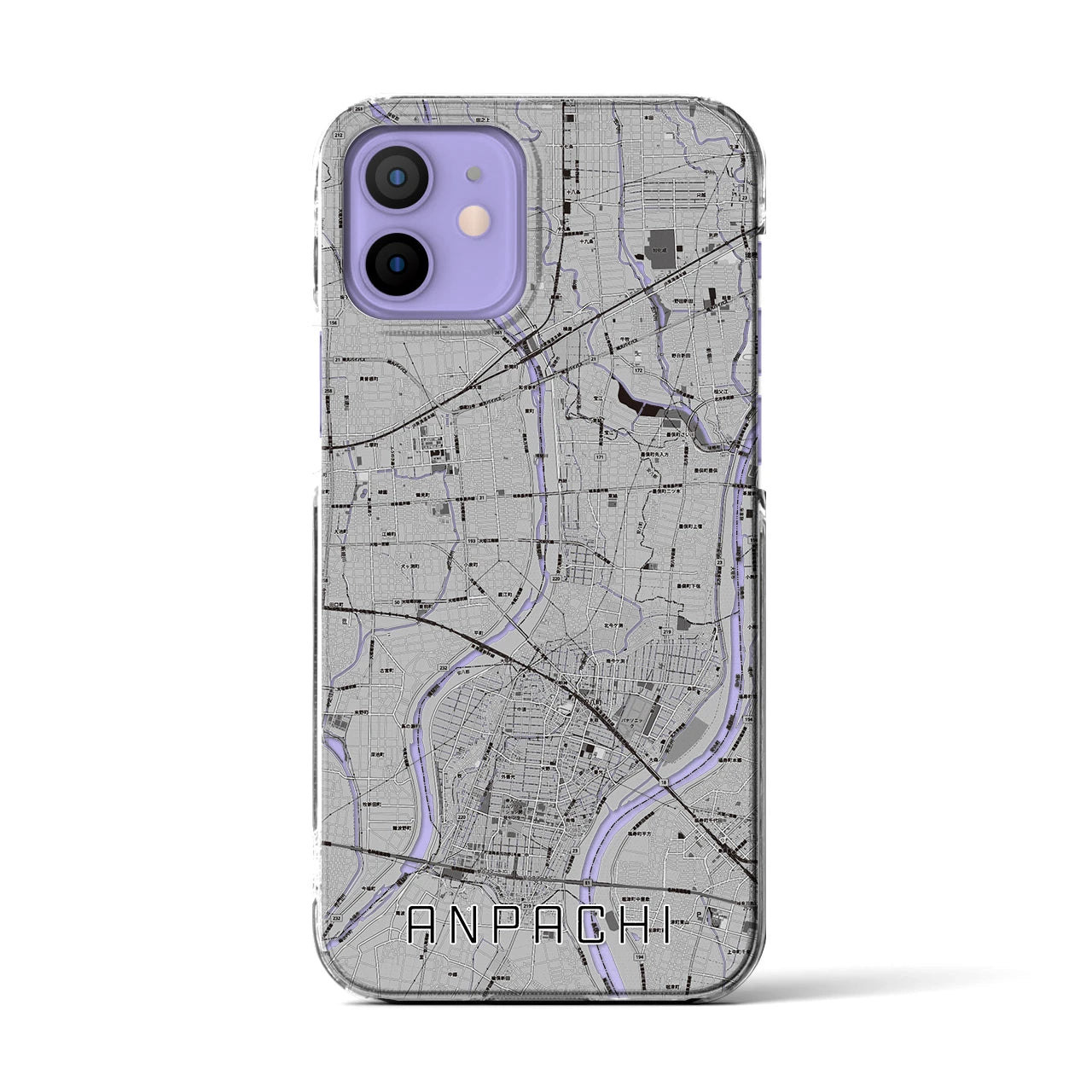 【安八（岐阜県）】地図柄iPhoneケース（クリアタイプ）