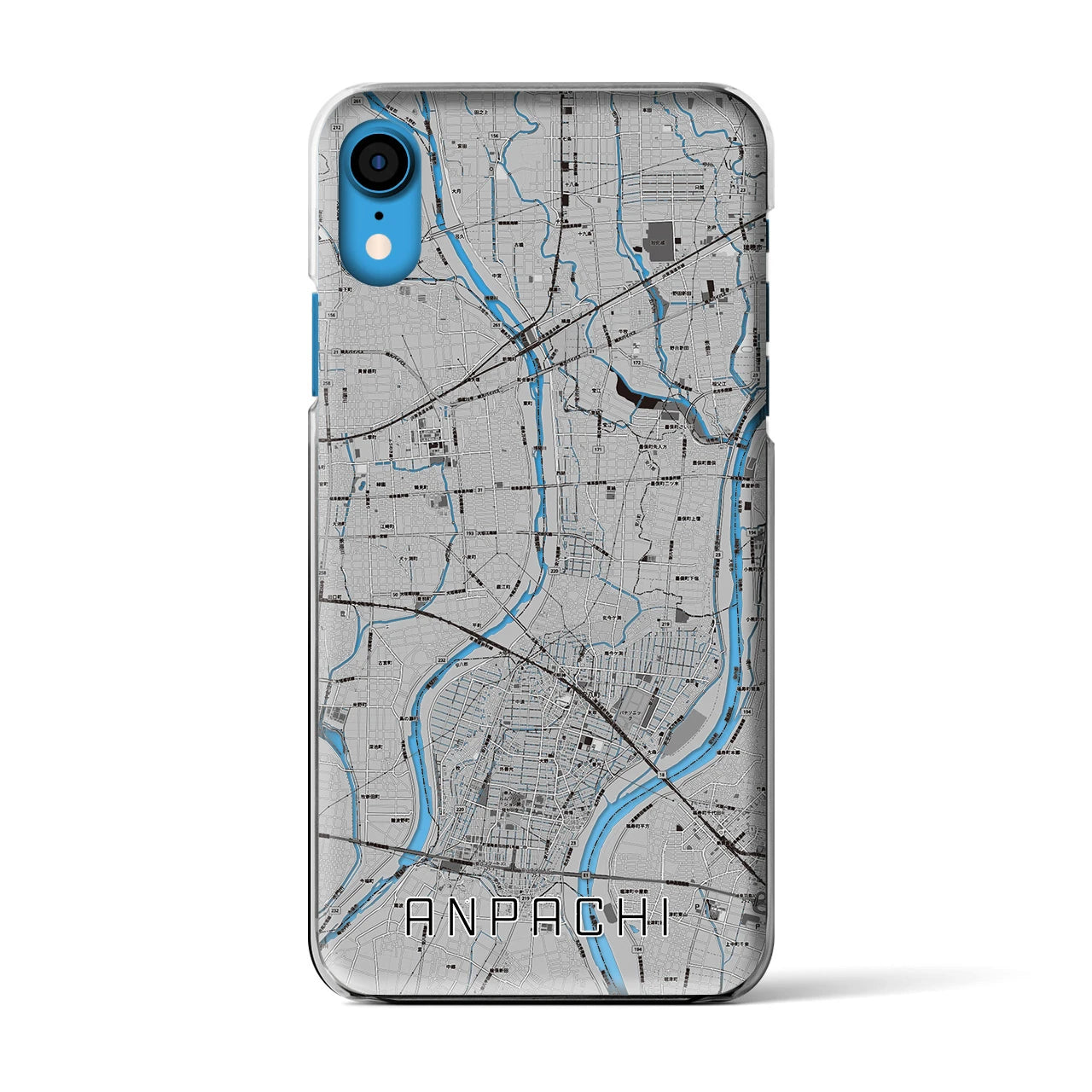 【安八（岐阜県）】地図柄iPhoneケース（クリアタイプ）