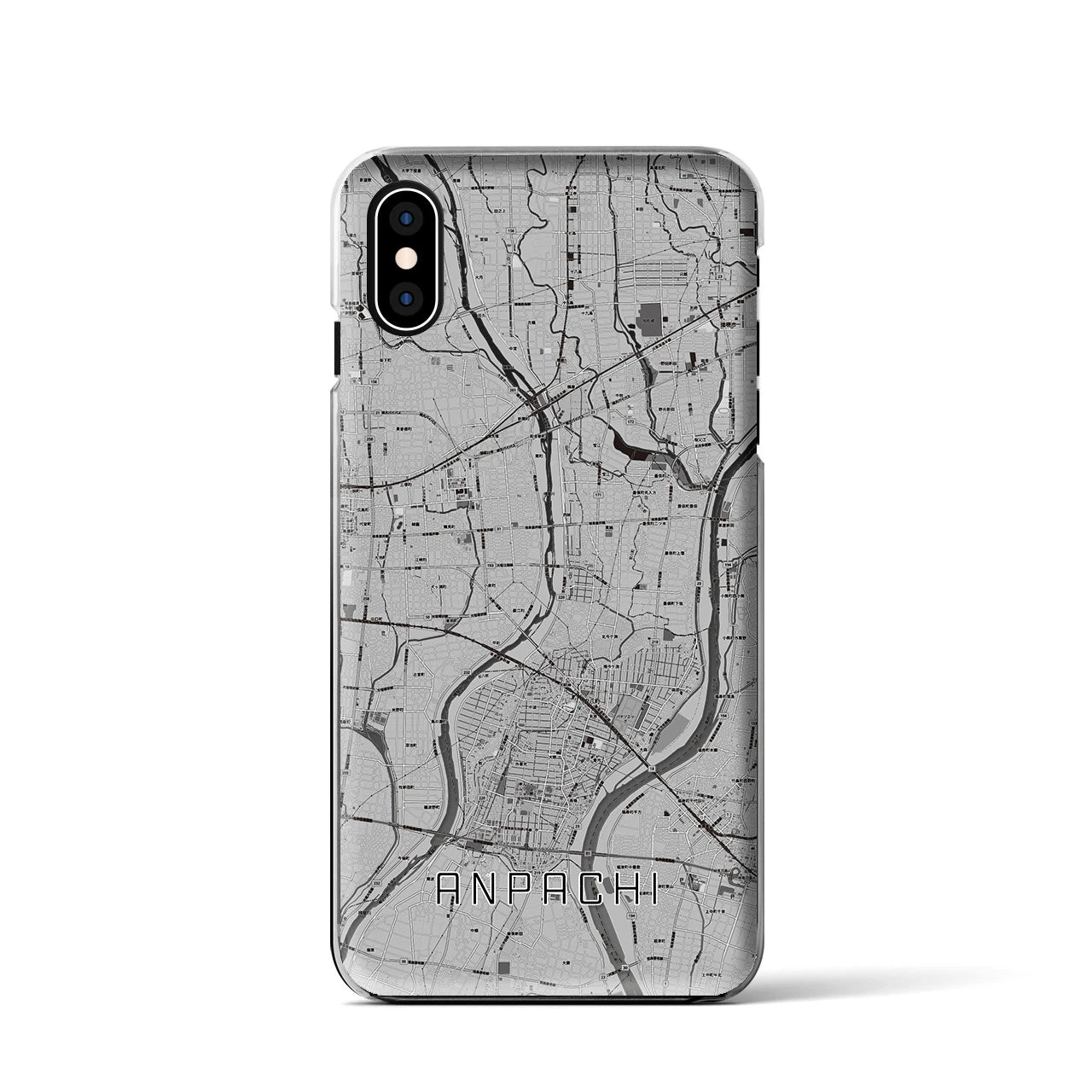 【安八（岐阜県）】地図柄iPhoneケース（クリアタイプ）