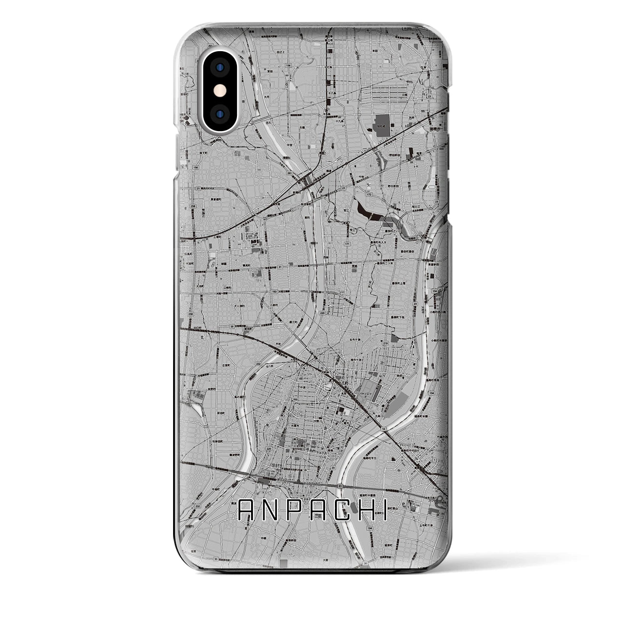 【安八（岐阜県）】地図柄iPhoneケース（クリアタイプ）