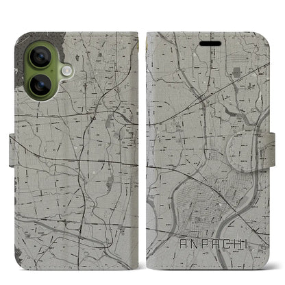 【安八（岐阜県）】地図柄iPhoneケース（手帳タイプ）