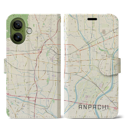 【安八（岐阜県）】地図柄iPhoneケース（手帳タイプ）